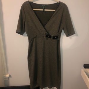 Lauren Ralph Lauren Grey chevron buckle dress